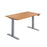 Start Height Adjustable Desk Office Desk TC Group Oak Silver 1200 x 800