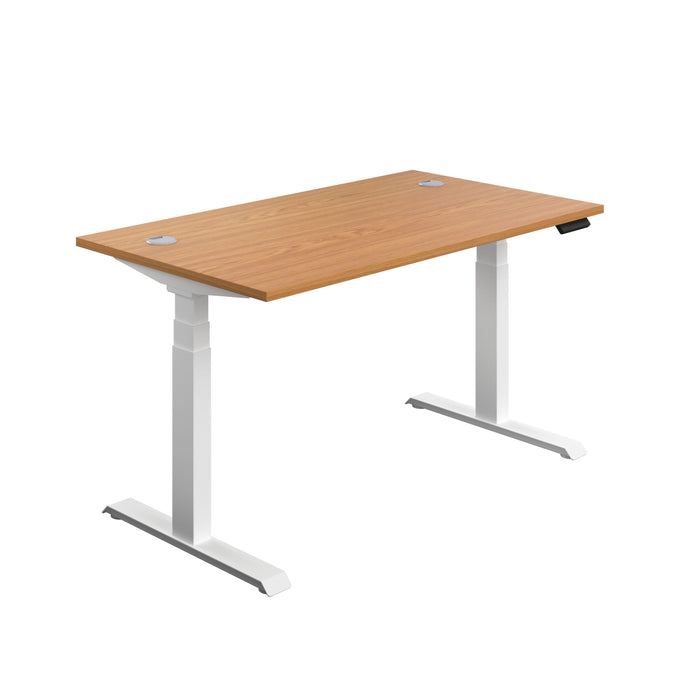 Start Height Adjustable Desk Office Desk TC Group Oak White 1200 x 800