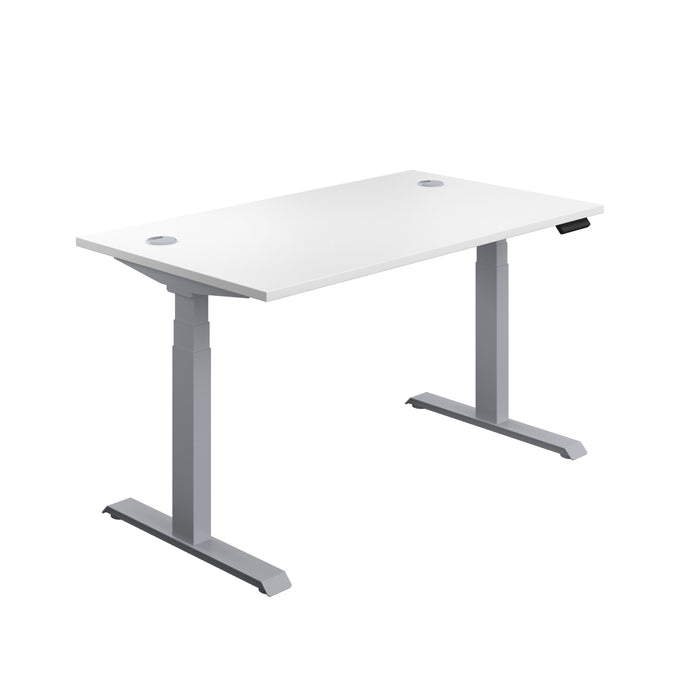 Start Height Adjustable Desk Office Desk TC Group White Silver 1200 x 800