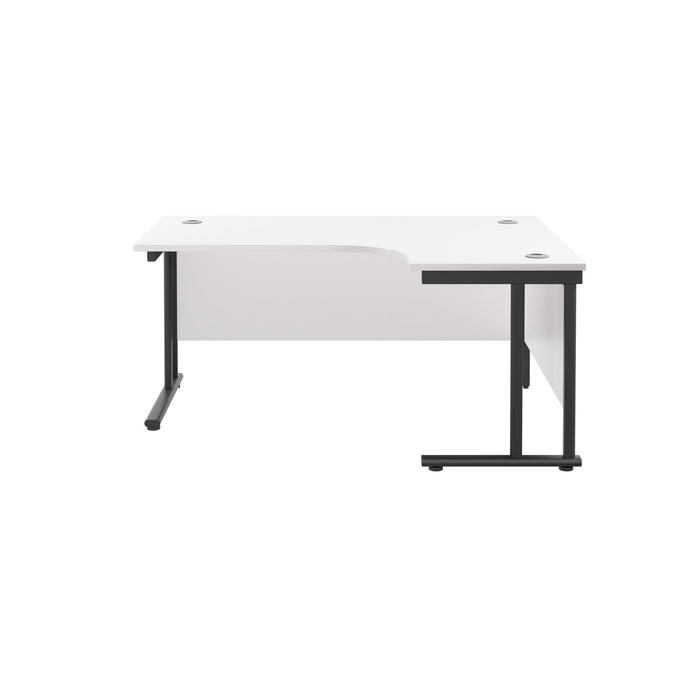 Start Next Day Delivery 1600mm x 1200mm White Corner Office Desk WORKSTATIONS > desks > home office desks > next day delivery desks TC Group White Black Right Hand