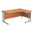 Start Next Day Delivery 1800mm x 1200mm Corner Office Desk WORKSTATIONS TC Group Beech Silver Right Hand