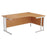 Start Next Day Delivery 1800mm x 1200mm Corner Office Desk WORKSTATIONS TC Group Beech White Right Hand