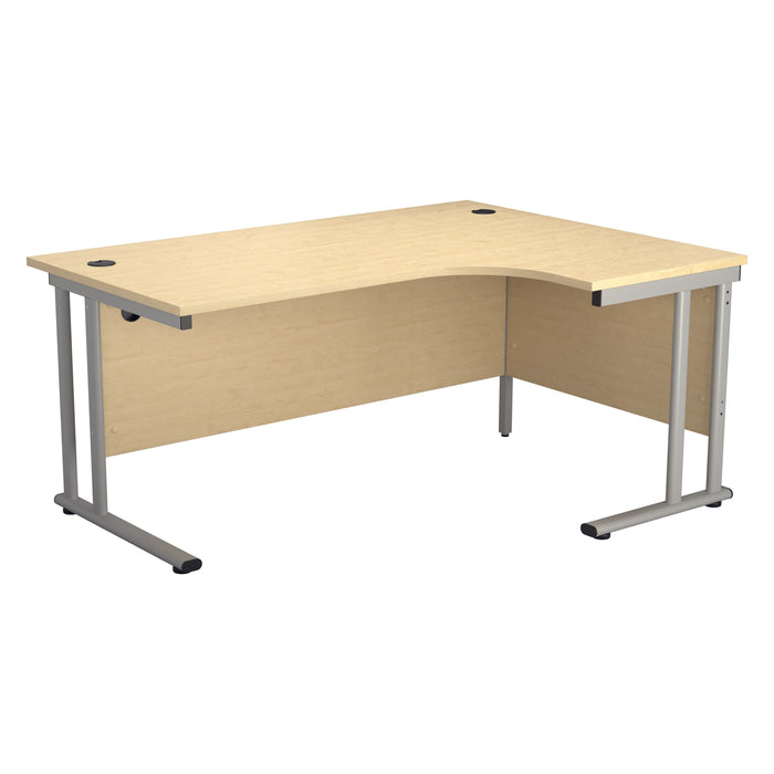 Start Next Day Delivery 1800mm x 1200mm Corner Office Desk WORKSTATIONS TC Group Maple Silver Right Hand