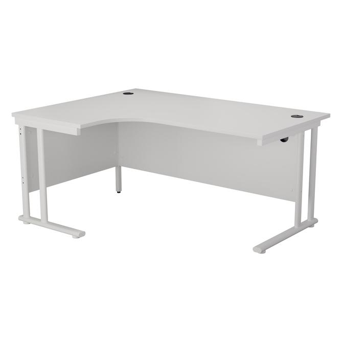 Start Next Day Delivery 1800mm x 1200mm White Corner Office Desk WORKSTATIONS TC Group White White Left Hand