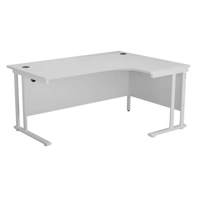 Start Next Day Delivery 1800mm x 1200mm White Corner Office Desk WORKSTATIONS TC Group White White Right Hand
