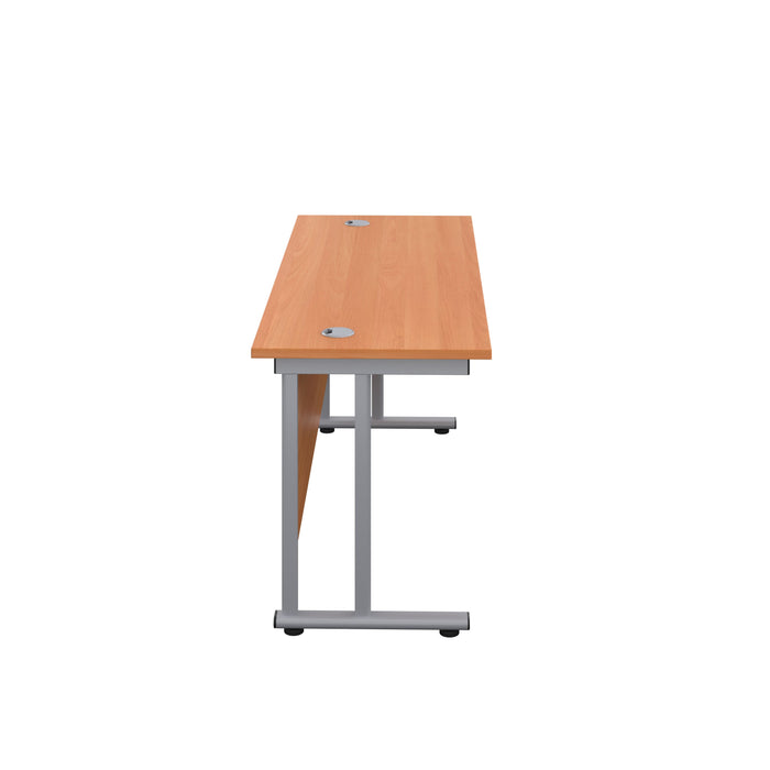 Start Next Day Delivery 600mm Deep Beech Cantilever Office Desk WORKSTATIONS TC Group 