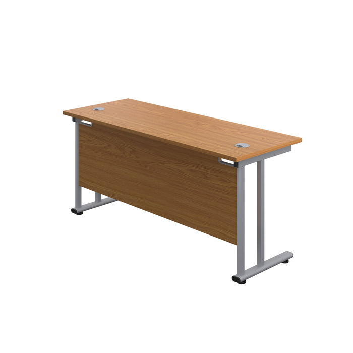 Start Next Day Delivery 600mm Deep Cantilever Office Desk Oak WORKSTATIONS TC Group 