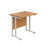 Start Next Day Delivery 600mm Deep Cantilever Office Desk WORKSTATIONS TC Group Oak White 800mm x 600mm