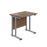 Start Next Day Delivery 600mm Deep Cantilever Office Desk WORKSTATIONS TC Group Walnut Silver 800mm x 600mm
