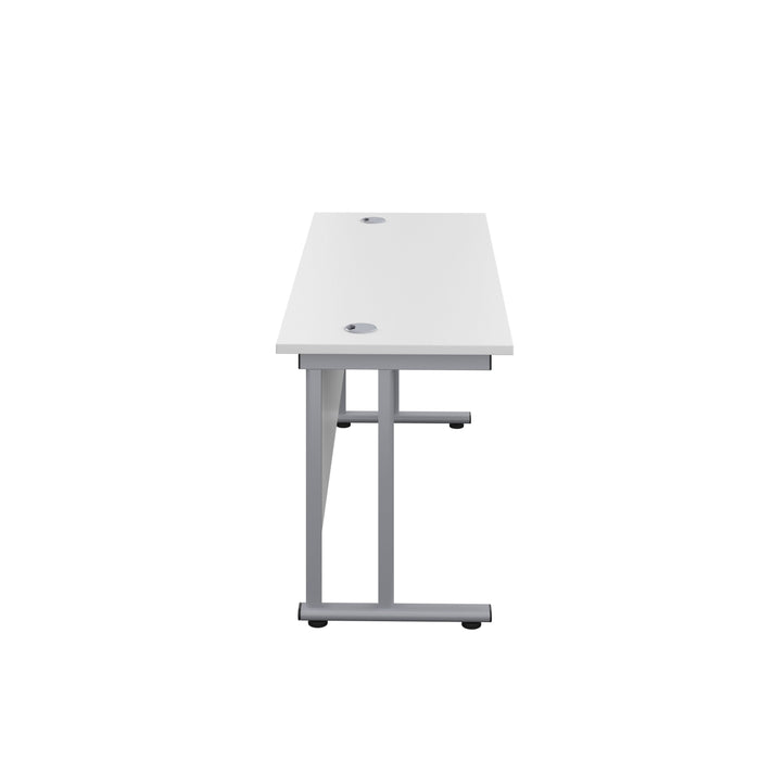 Start Next Day Delivery 600mm Deep White Cantilever Desk WORKSTATIONS TC Group 