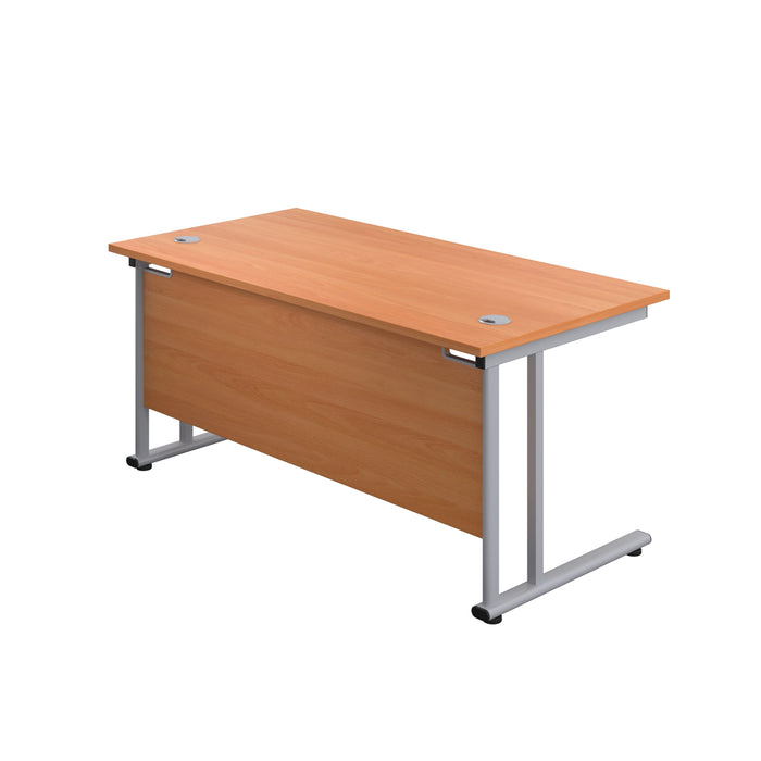 Start Next Day Delivery 800mm Deep Beech Cantilever Office Desk WORKSTATIONS TC Group 
