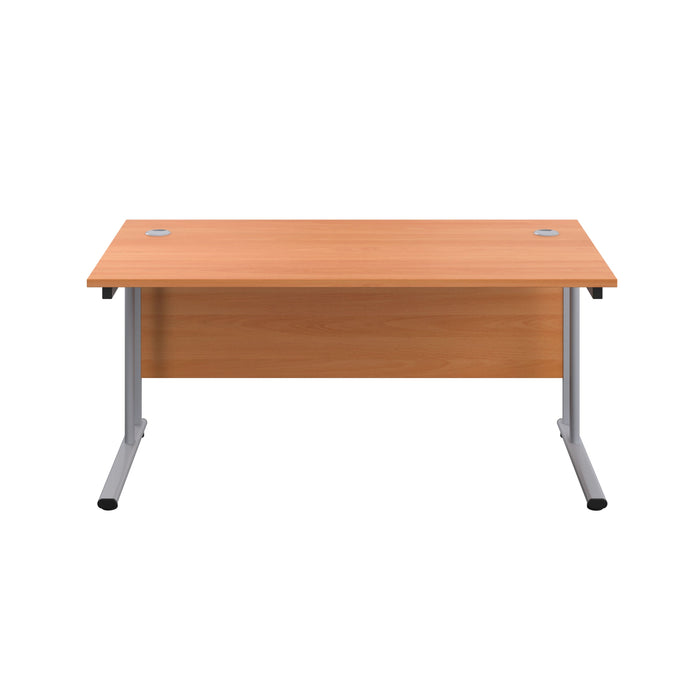 Start Next Day Delivery 800mm Deep Beech Cantilever Office Desk WORKSTATIONS TC Group 