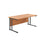 Start Next Day Delivery 800mm Deep Beech Cantilever Office Desk WORKSTATIONS TC Group Beech Black 1400mm x 800mm