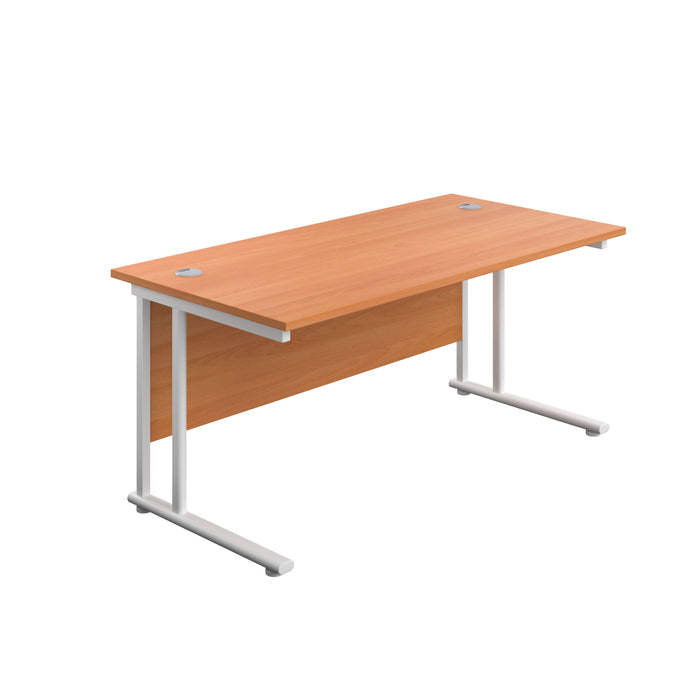 Start Next Day Delivery 800mm Deep Beech Cantilever Office Desk WORKSTATIONS TC Group Beech White 800mm x 800mm