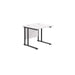 Start Next Day Delivery 800mm Deep Cantilever Desks WORKSTATIONS TC Group White Black 800mm x 800mm