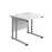 Start Next Day Delivery 800mm Deep White Office Desk WORKSTATIONS > desks >white office desks > next day delivery desks TC Group White Silver 800mm x 800mm