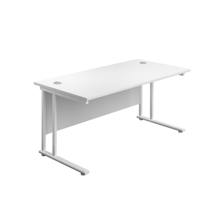 Start Next Day Delivery 800mm Deep White Office Desk WORKSTATIONS > desks >white office desks > next day delivery desks TC Group White White 1200mm x 800mm