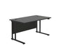 Start Next Day Delivery Black 600mm Deep Cantilever Office Desk Office Desk TC Group Black Black 800mm x 600mm