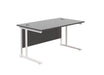 Start Next Day Delivery Black 600mm Deep Cantilever Office Desk Office Desk TC Group Black White 800mm x 600mm