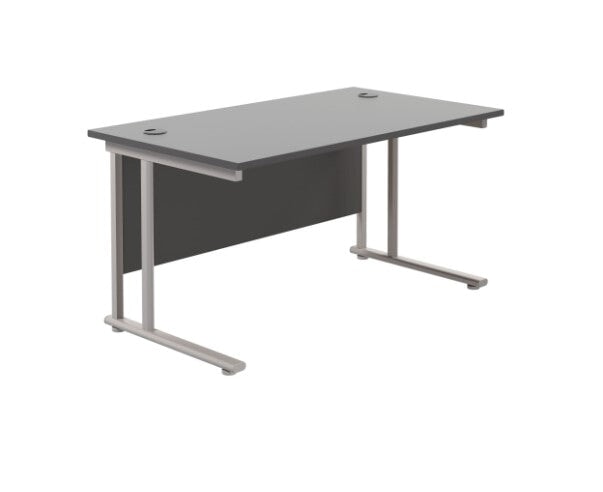 Start Next Day Delivery Black 800mm Deep Cantilever Office Desk