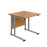 Start Next Day Delivery Office Desks - 7 Wood Finishes Available Office Desks TC Group Oak Silver 800mm x 800mm