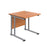 Start Next Day Delivery Office Desks - Grey Oak Office Desks TC Group Beech Silver 800mm x 800mm