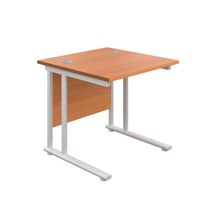 Start Next Day Delivery Office Desks - Grey Oak Office Desks TC Group Beech White 800mm x 800mm