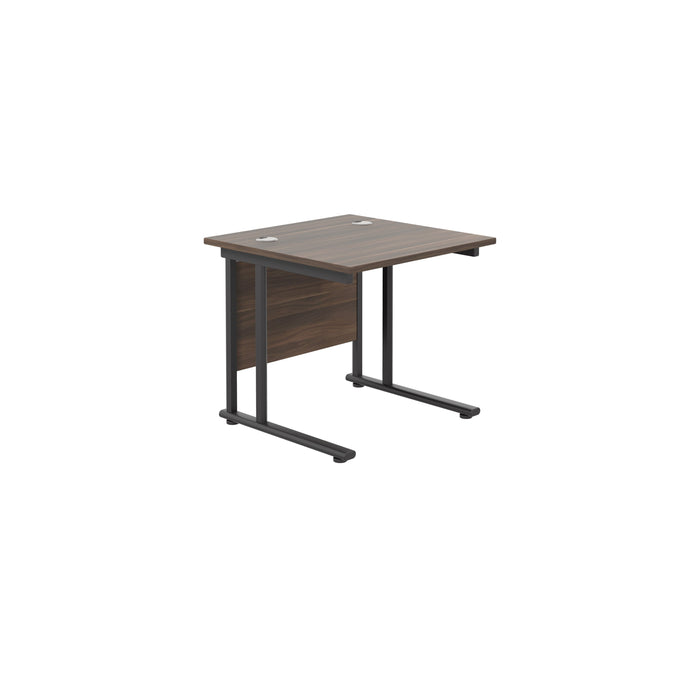 Start Next Day Delivery Office Desks - Grey Oak Office Desks TC Group Grey Oak Black 800mm x 800mm