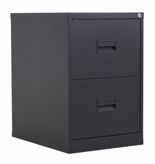 Steel 2 Drawer Filing Cabinet TALOS TC Group Black 