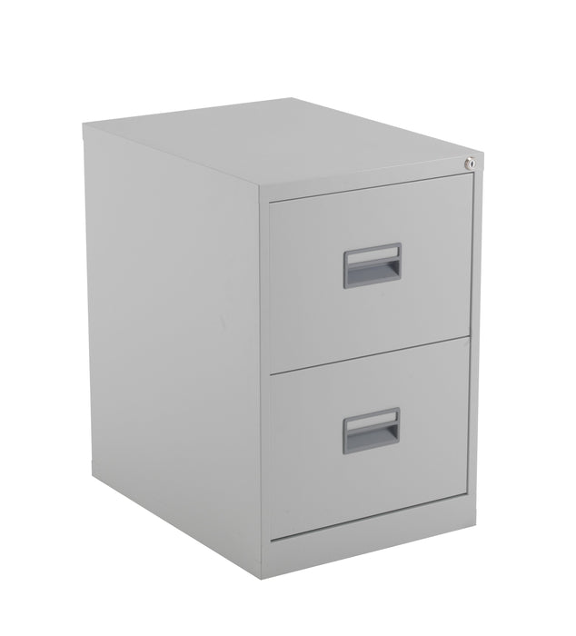 Steel 2 Drawer Filing Cabinet TALOS TC Group Grey 