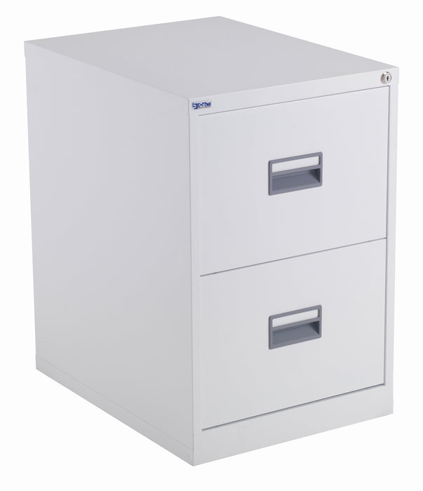 Steel 2 Drawer Filing Cabinet TALOS TC Group White 