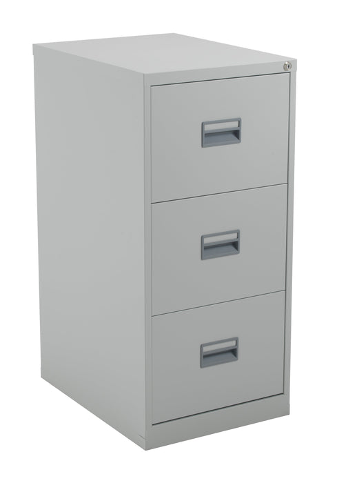 Steel 3 Drawer Filing Cabinet TALOS TC Group Grey 