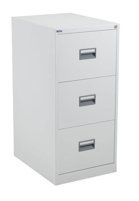 Steel 3 Drawer Filing Cabinet TALOS TC Group White 