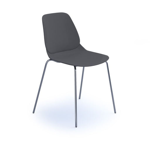 Strut multi-purpose chair with chrome 4 leg frame Seating Dams Grey 