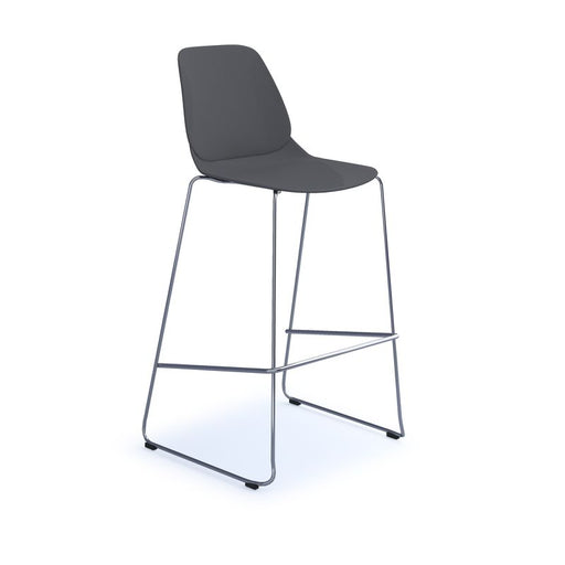 Strut multi-purpose stool with chrome sled frame Seating Dams Grey 