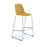 Strut multi-purpose stool with chrome sled frame Seating Dams Mustard 