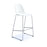 Strut multi-purpose stool with chrome sled frame Seating Dams White 