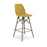Strut multi-purpose stool with natural oak 4 leg frame and black steel detail Seating Dams Mustard 