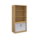 Systems combination unit with tambour doors and open top 2000mm high with 2 shelves Wooden Storage Dams Oak 