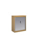 Systems horizontal tambour door cupboard 1200mm high Wooden Storage Dams Oak 