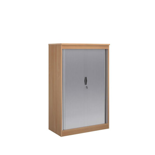 Systems horizontal tambour door cupboard 1600mm high Wooden Storage Dams Beech 