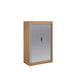 Systems horizontal tambour door cupboard 1600mm high Wooden Storage Dams Beech 