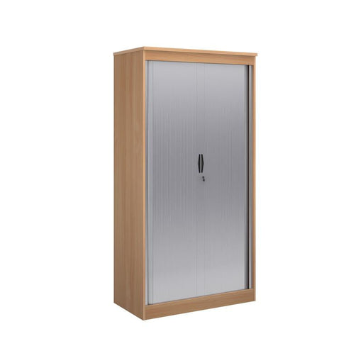 Systems horizontal tambour door cupboard 2000mm high Wooden Storage Dams Beech 