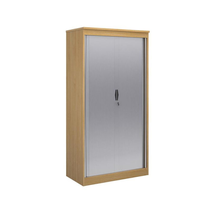 Systems horizontal tambour door cupboard 2000mm high Wooden Storage Dams Oak 