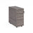 Tall slimline mobile 3 drawer pedestal with silver handles 600mm deep Wooden Storage Dams Grey Oak 