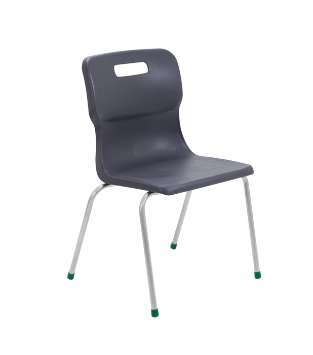 Titan 4 Leg Chair - Age 11-14 4 Leg TC Group Charcoal 