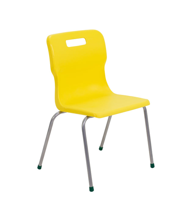 Titan 4 Leg Chair - Age 11-14 4 Leg TC Group Yellow 