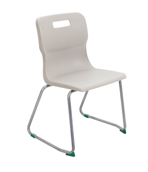 Titan Skid Base Chair - Age 11-14 Classroom Chair TC Group Grey 