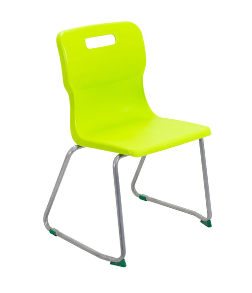 Titan Skid Base Chair - Age 11-14 Classroom Chair TC Group Lime 