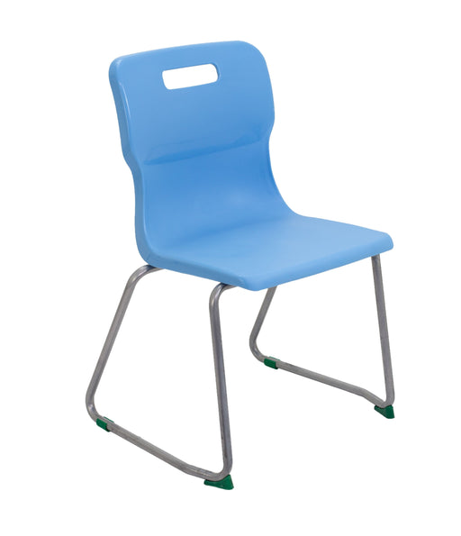 Titan Skid Base Chair - Age 11-14 Classroom Chair TC Group Sky Blue 